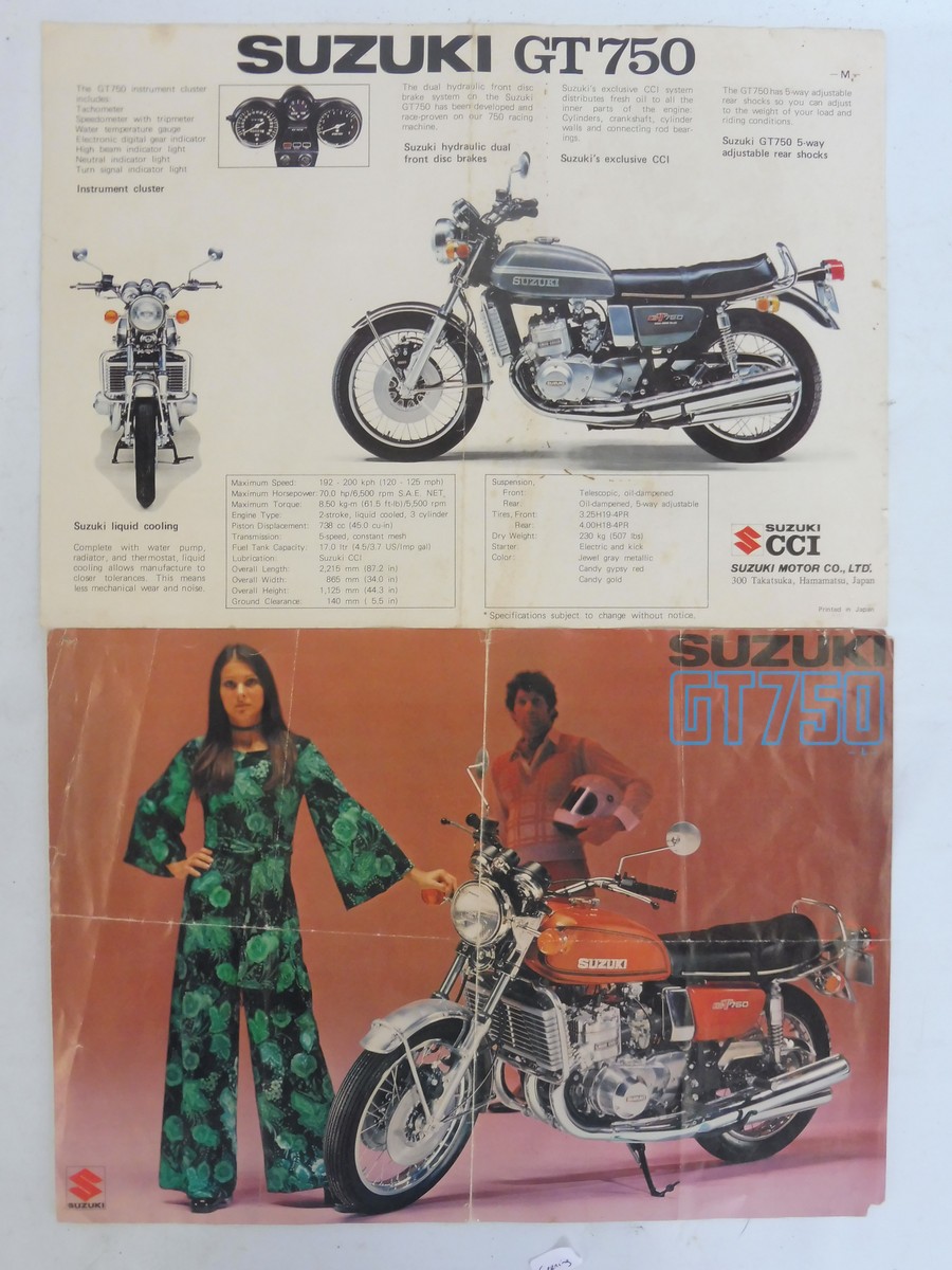 Two Suzuki GT750 advertising leaflets. - Image 2 of 3