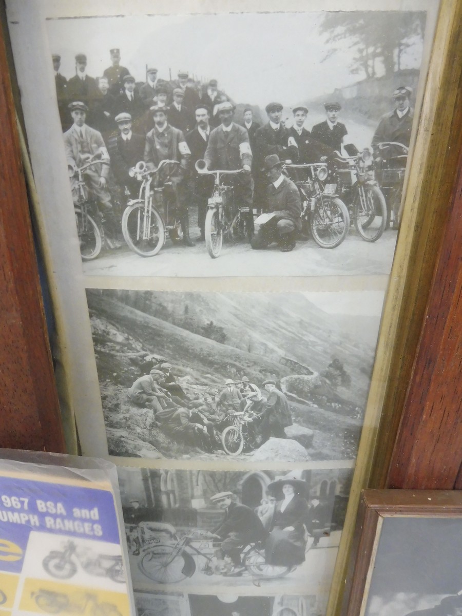 A selection of assorted motorcycling prints, including one showing Alec Bennett winner of the 1924 - Image 3 of 3