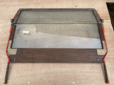 A Veteran/Edwardian windscreen with fold down top half, by repute to suit De Dion Bouton.