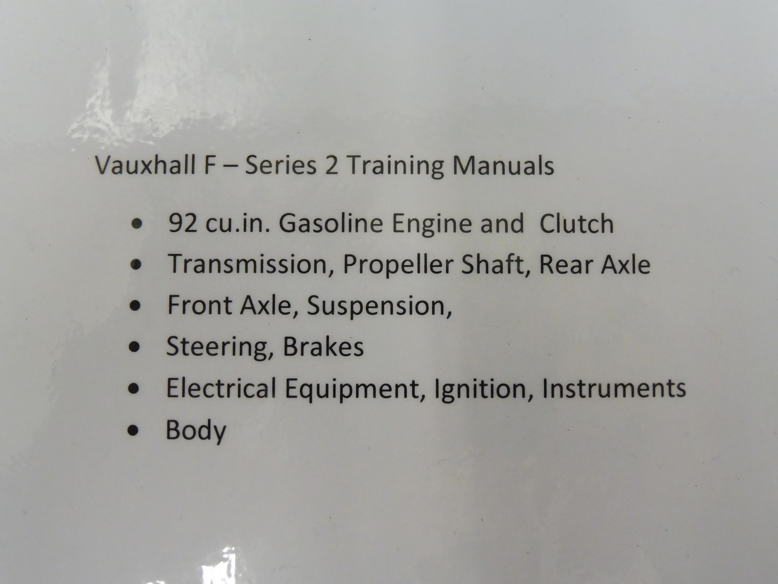 Five Vauxhall F-series training manuals. - Image 2 of 2