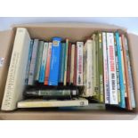 A box of motorcycling related books including a Maintenance Manual and Instruction Books for the