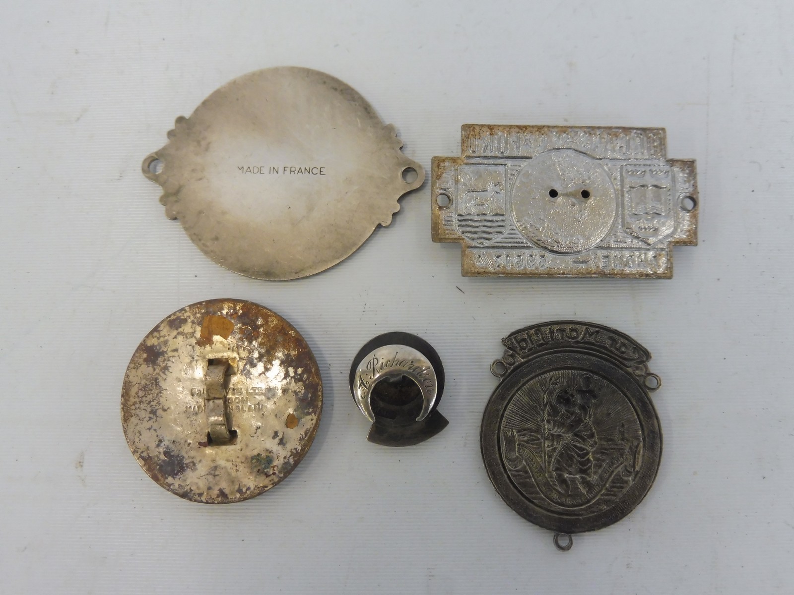 A group of four part enamel dash mounted supply plates including Organs of Oxford, Andrew Ford - Image 2 of 2