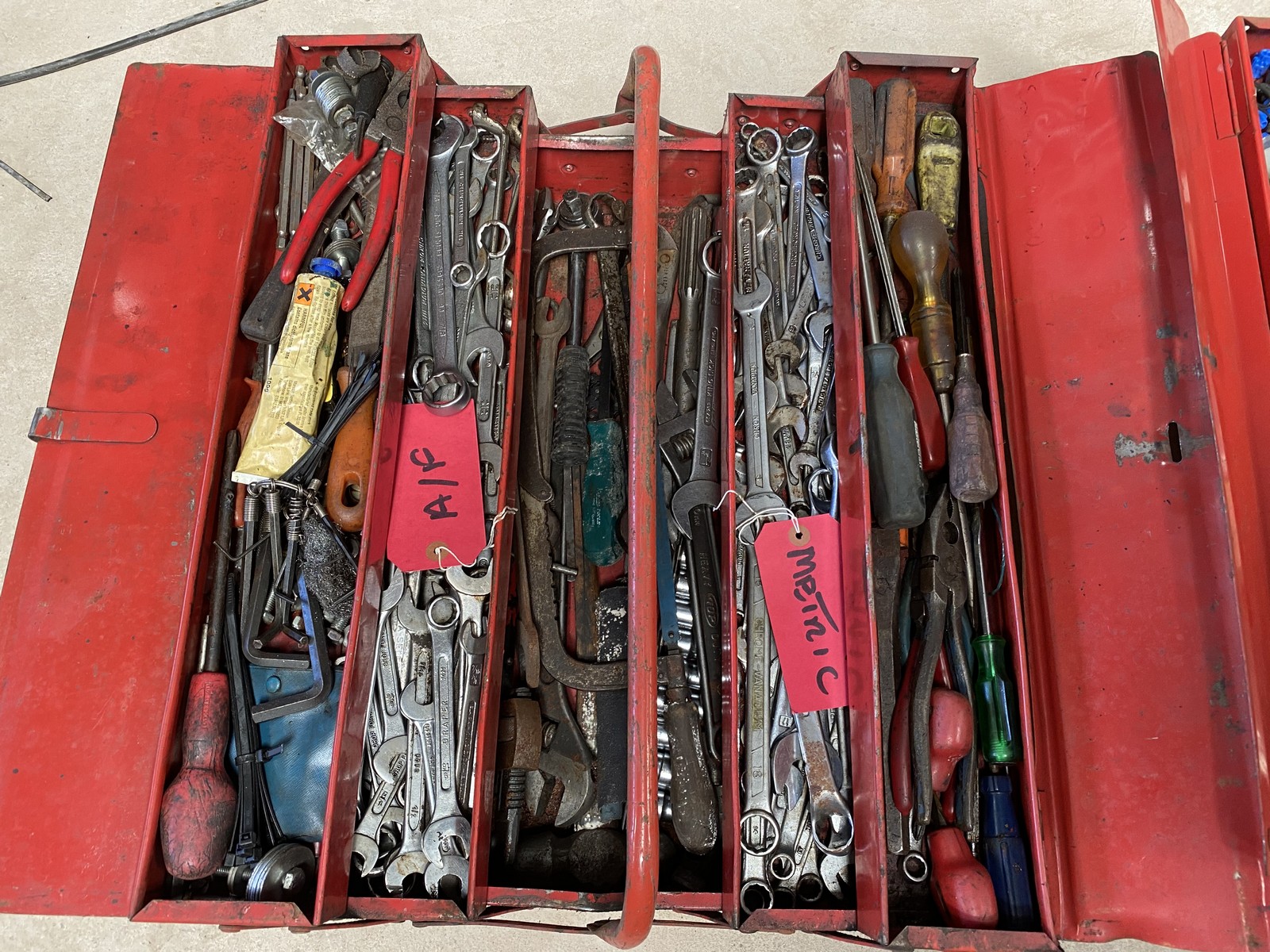 Two tool boxes containing an assortment of tools. - Image 2 of 2