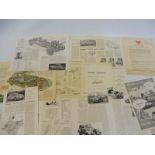 A quantity of Alvis and Armstrong Siddeley leaflets including a road test on the Alvis TC 21/100