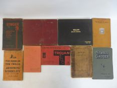 Two Trojan Service Manuals for 1927 and 1928, plus a selection of handbooks for various