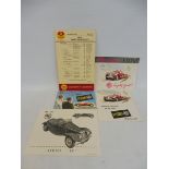 Four MG TF Series sales brochures plus a lubrication chart for the TF.