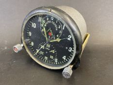 A Russian A4C-1 aircraft clock, based on a Jaeger Le Coultre design, with subsidiary dials for '