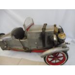 An unusual scale model of a V twin engined Morgan three wheeler.