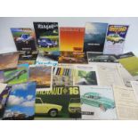 A quantity of Renault brochures and leaflets etc.