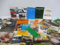 A quantity of Opel brochures and leaflets etc.