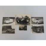 A small group of photographs of commercial vehicles, a Chevrolet coach etc.