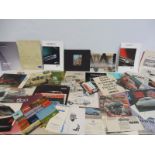 A quantity of Saab and Volvo brochures and leaflets etc.