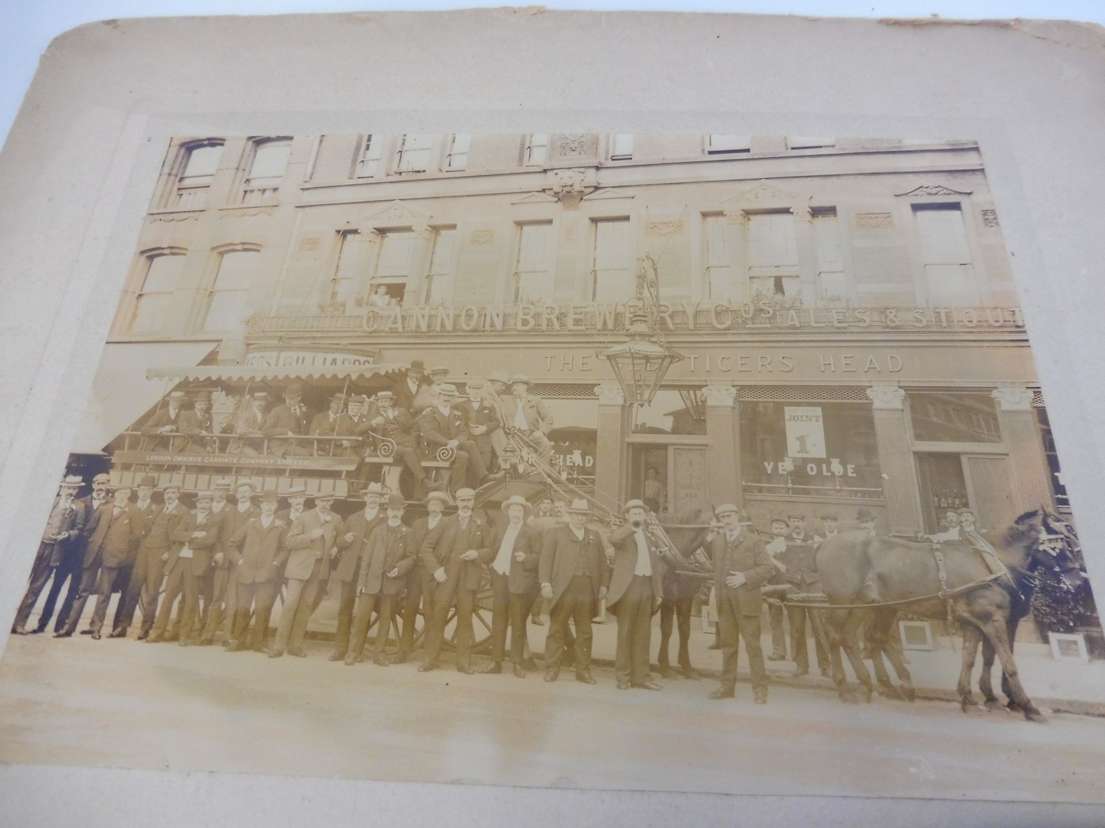 Two early horse-drawn carriage/wagon photographs including Cannon Brewery plus two other early - Image 3 of 3