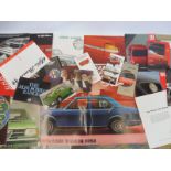 A quantity of Alfa-Romeo brochures featuring various models including the 1900 Super.