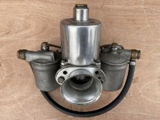 A large twin float bowl SU carburettor.