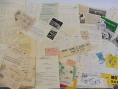 Two folders of assorted motor racing letters, leaflets etc.