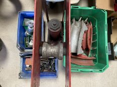 A quantity of pipe bending equipment including three boxes etc.