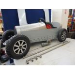 A well constructed child's car in the form of a Bugatti, by repute produced by a gentleman in