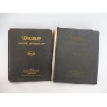 Two Wolseley Service Information books from the 1930s/1940s.
