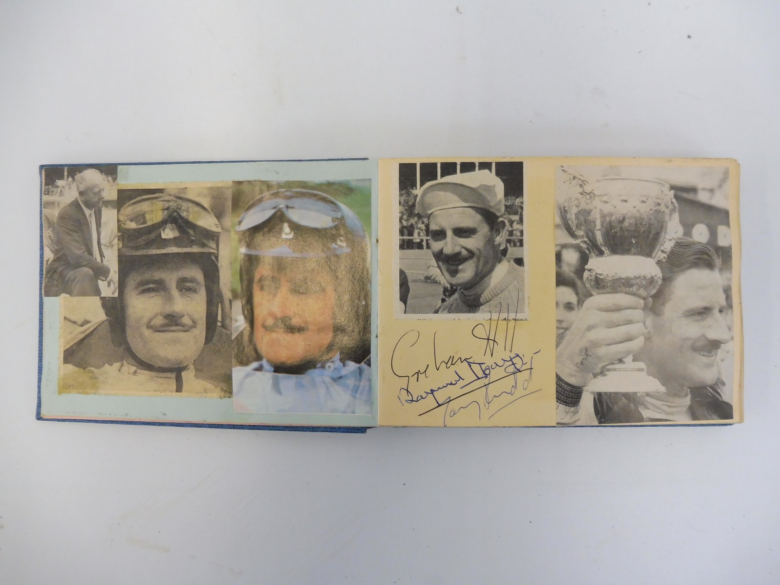 Two autograph albums containing an assortment of racing driver signatures including Jim Clark, - Image 3 of 12