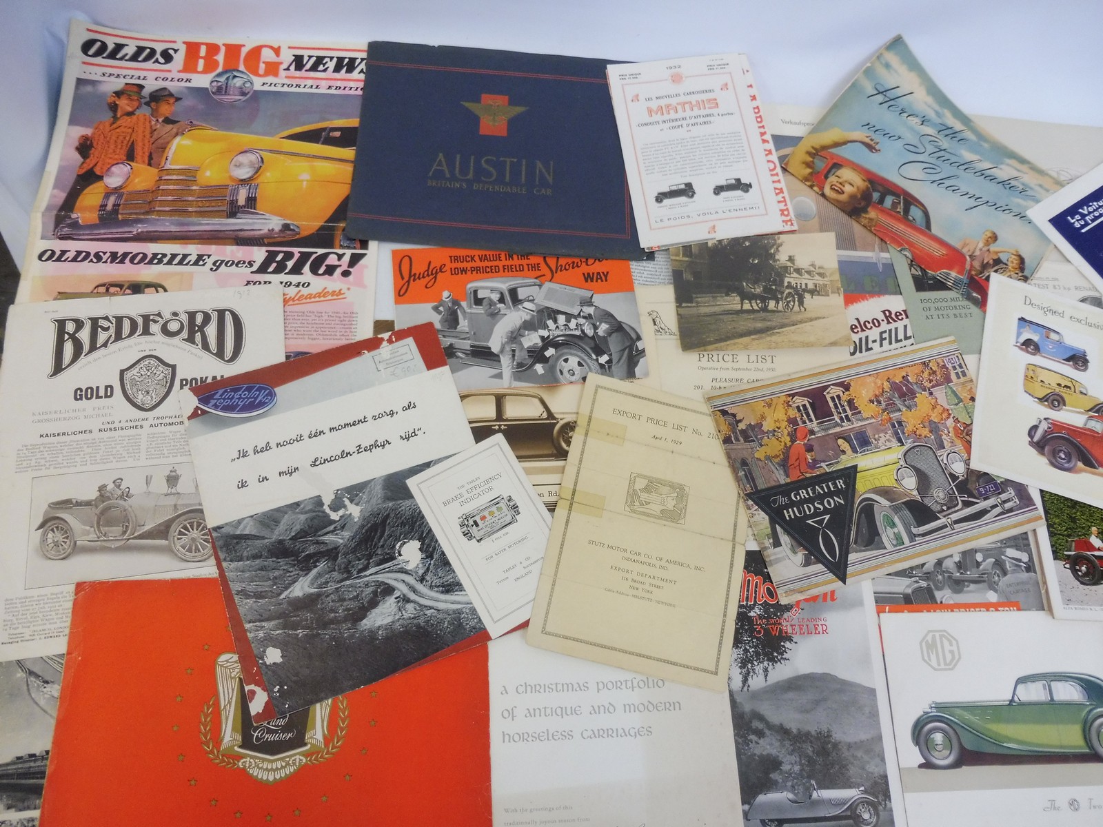 A quantity of pre-war car literature comprising brochures and leaflets relating to various - Image 2 of 6