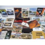 A quantity of Nissan and Datsun brochures etc.