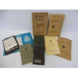 A small selection of early RAC and AA books.