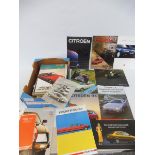 A box of Citroen car brochures, leaflets etc.