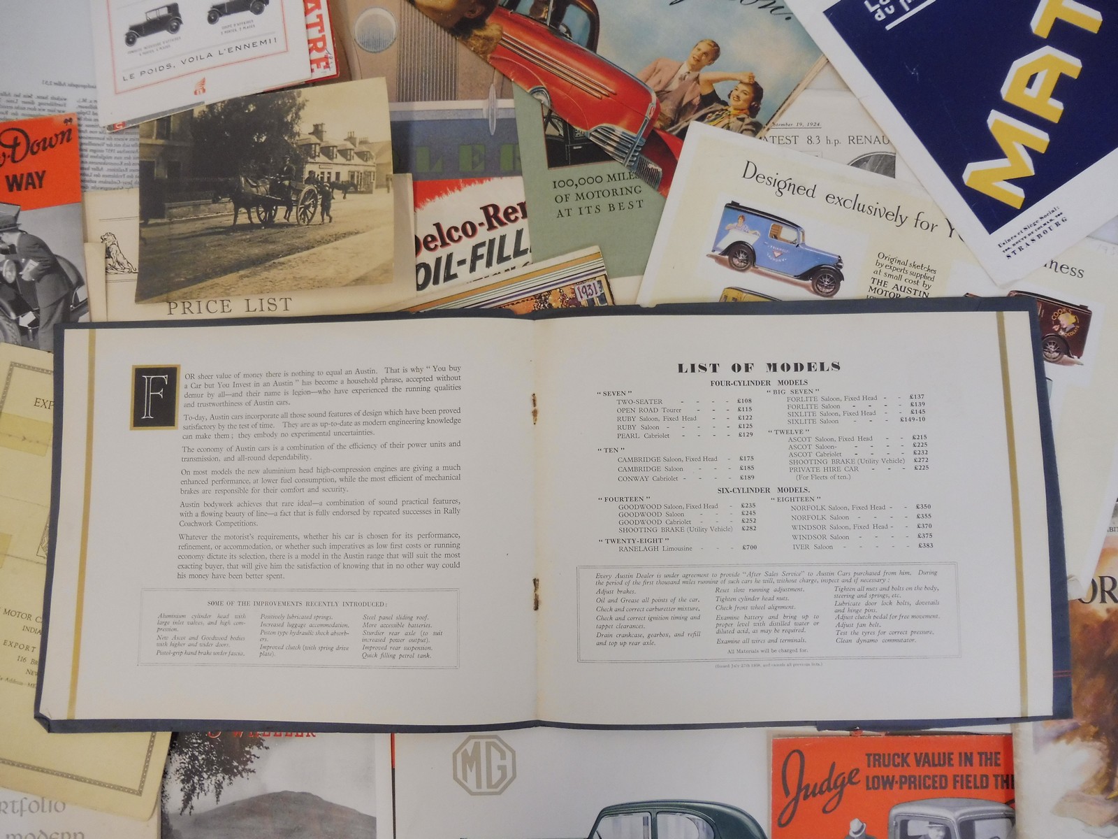 A quantity of pre-war car literature comprising brochures and leaflets relating to various - Image 4 of 6