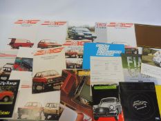 A quantity of Fiat brochures and leaflets.