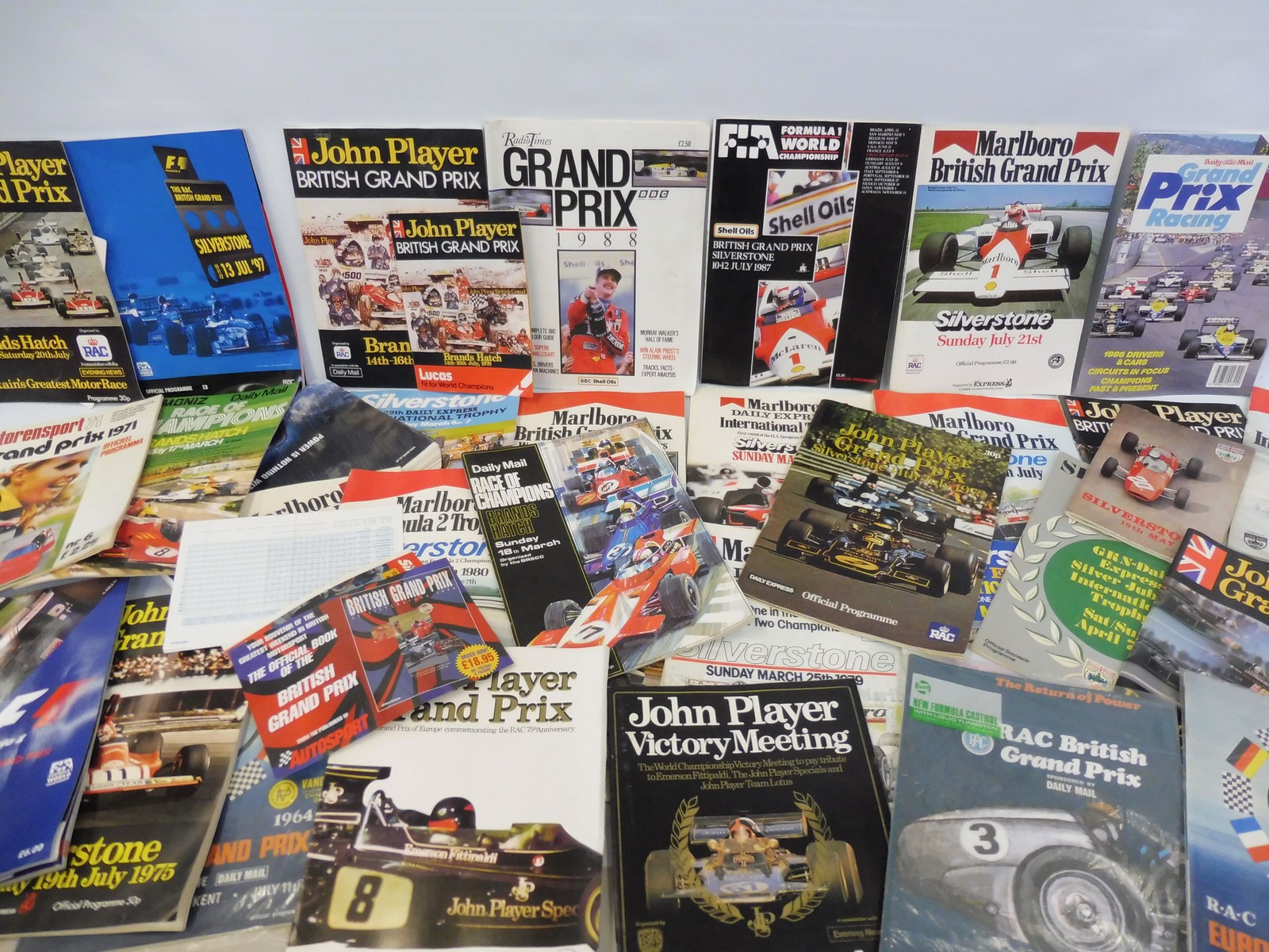 A colection of assorted race programmes.