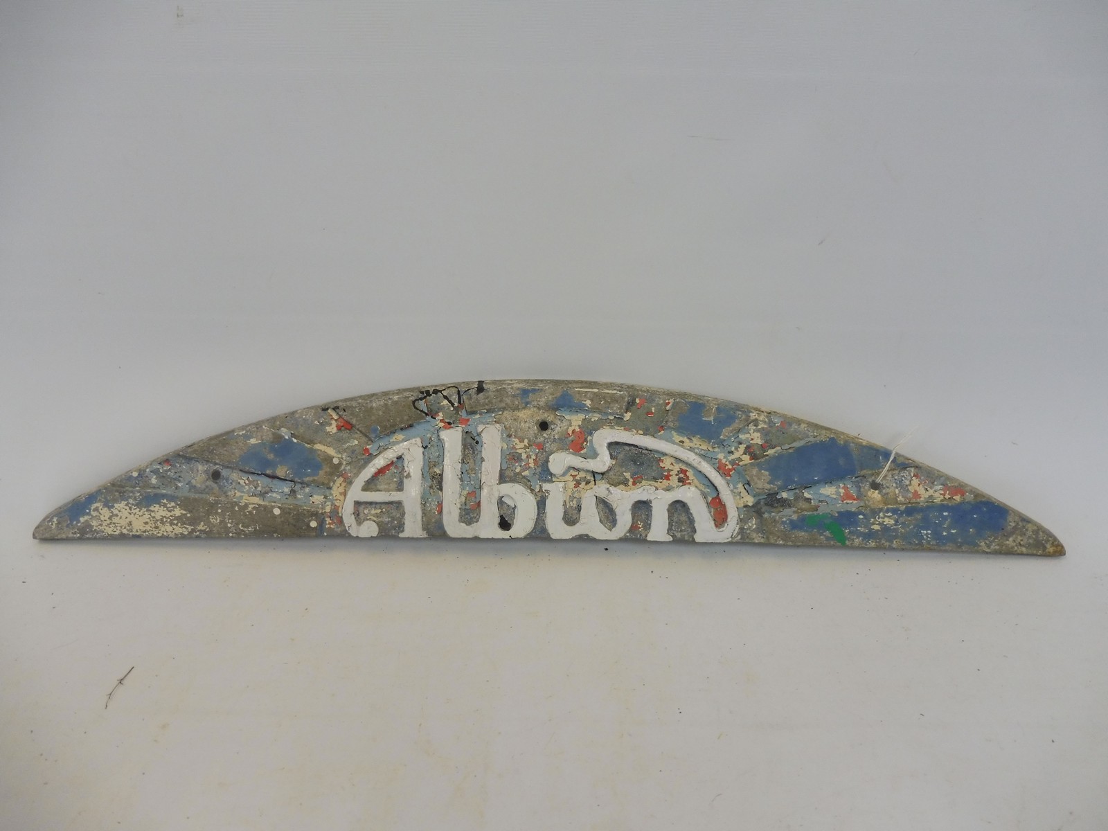 An Albion aluminium radiator plaque, 24" long.