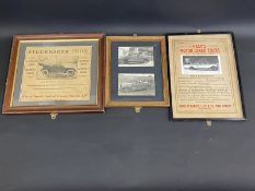 A framed and glazed advertisement/flyer for Nash's Motor Coach Tours, Ventnor, plus two early