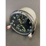 A Russian A4C-1 aircraft clock, based on a Jaeger Le Coultre design, with subsidiary dials for '