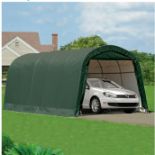 A car tent garage, used only once, 16' long x 10' wide x 9' high (approx.), library photograph