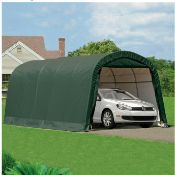 A car tent garage, used only once, 16' long x 10' wide x 9' high (approx.), library photograph