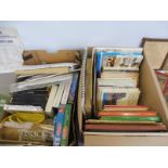Two boxes of assorted ephemera including early maps, an Austin brochure etc.