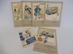 Six unusual Morris Commercial Distributor Conference menus from the April 18th 1951 event at the