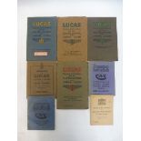 Eight early pamphlets including Lucas electrical related.