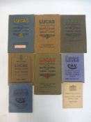 Eight early pamphlets including Lucas electrical related.