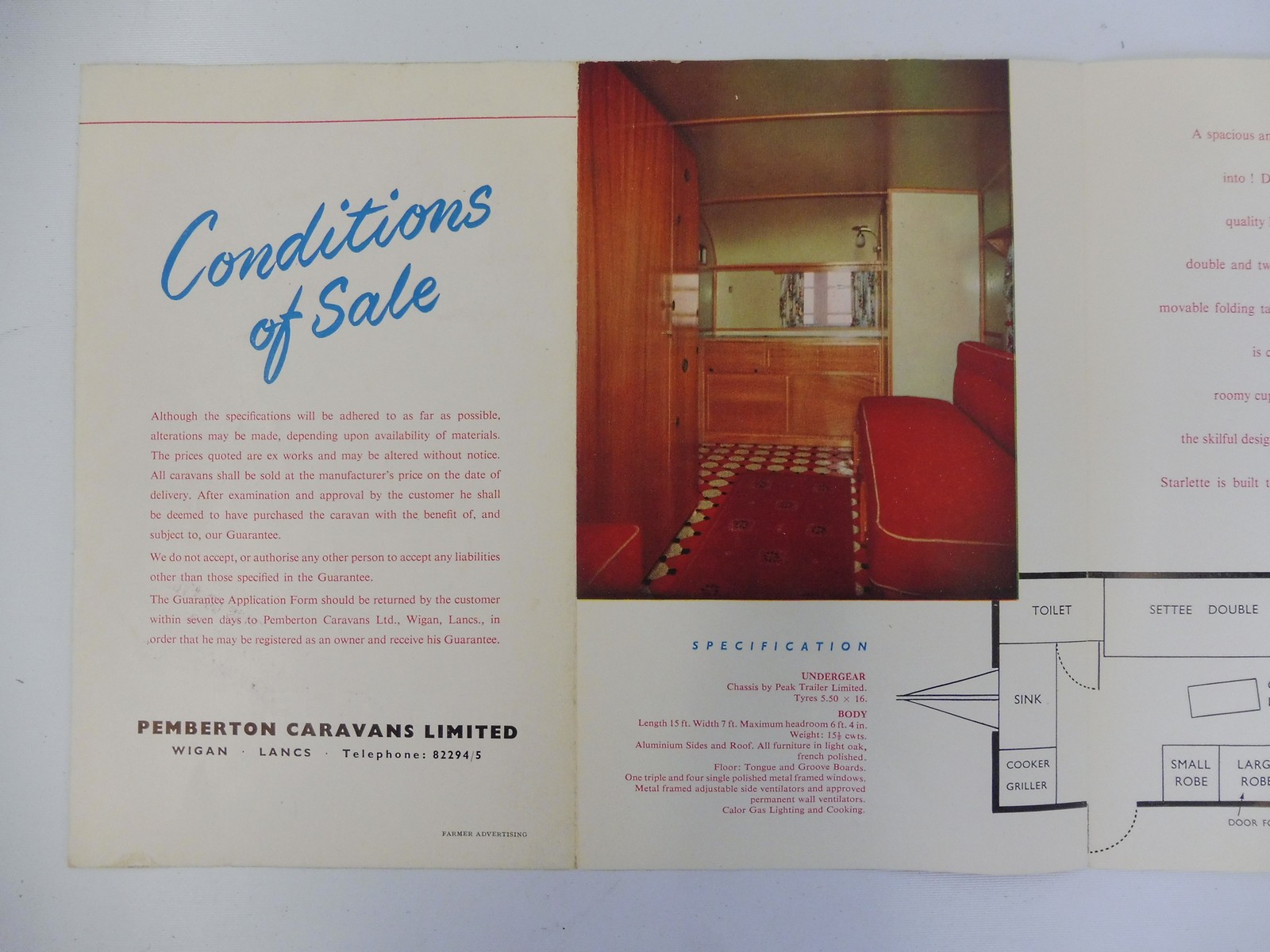 A Starlette caravan sales brochure. - Image 3 of 4