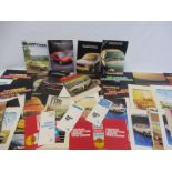 A quantity of brochures and leaflets relating to various manufacturers including Chrysler, Talbot