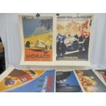 A set of six limited edition prints produced by Coys of Kensington, from original pre-war posters,