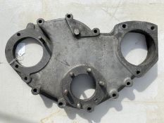 A Meadows 4 1/2 litre engine front timing cover.