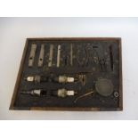 A fitted tool tray with near complete contents, believed Rolls-Royce or Bentley.