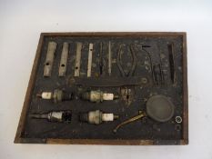 A fitted tool tray with near complete contents, believed Rolls-Royce or Bentley.