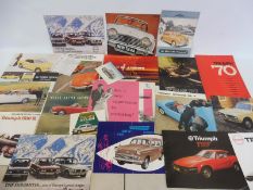 A quantity of Standard and Triumph brochures and leaflets etc.