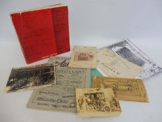 A selection of early ephemera relating to Veteran and Edwardian cars including Berliet and