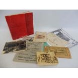 A selection of early ephemera relating to Veteran and Edwardian cars including Berliet and