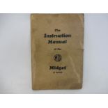 An MG Midget (J Series) Instruction Manual.